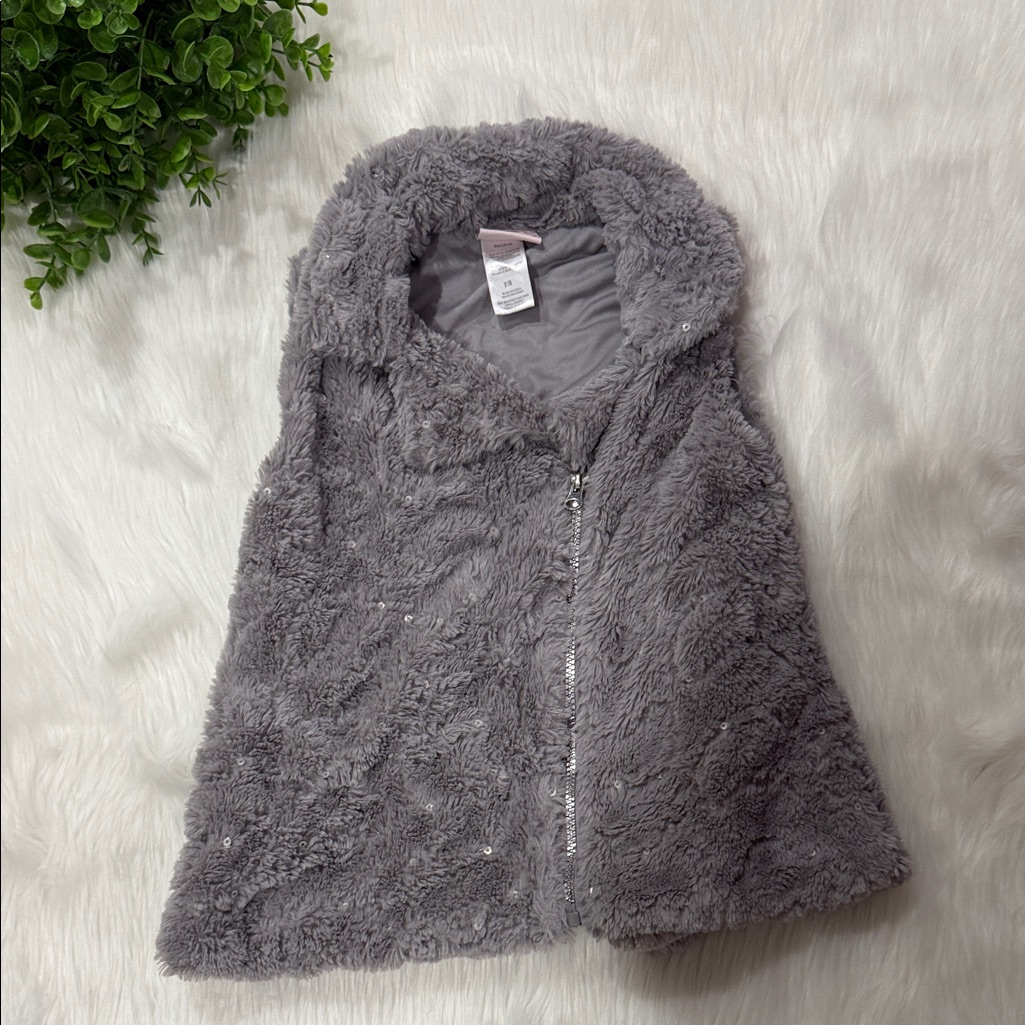 Stylish Gray Kids Fleece Vest